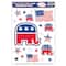 Beistle Blue, Red & White Republican Peel 'N Place Set